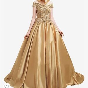Prom, Formal, or Quinceañera Gold Dress Princess Belle, Beauty & The Beast